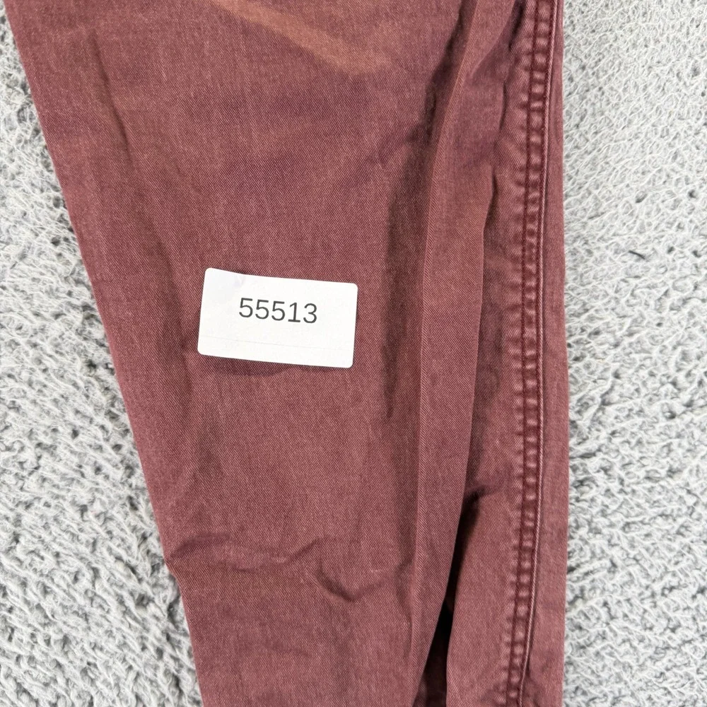 Old Navy Built-In Flex Pant Men's L Red Cotton Jogger Tapered Preppy Stretch